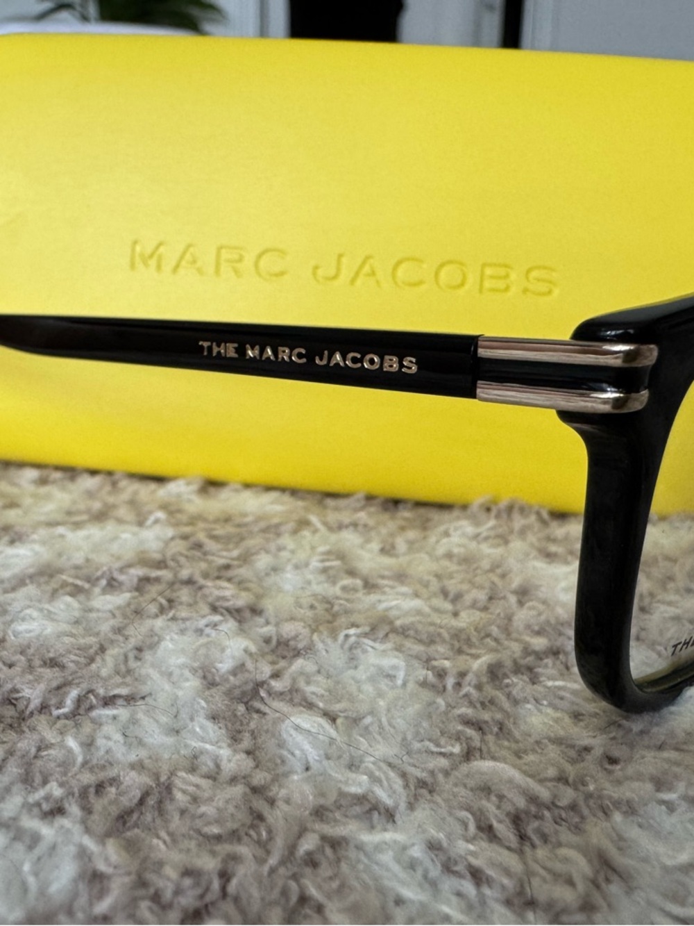 Marc Jacobs Black Acetate Glasses with Yellow Branded Case - Picture 3 of 3